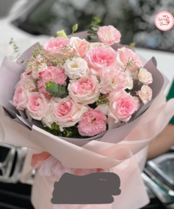 Bó hoa tone hồng pastel lớn