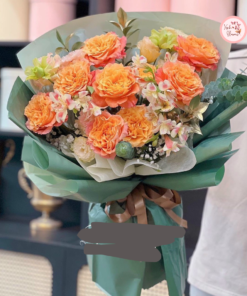 Bó hoa tone cam vàng mix