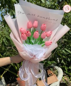 Bó hoa tulip sáp 10 bông siêu xinh