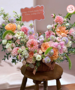 Tổng hợp mẫu giỏ hoa thiết kế 01
