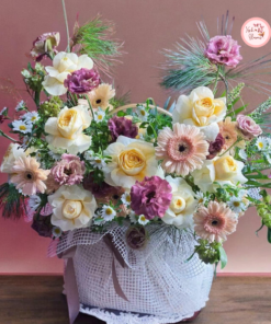 Tổng hợp mẫu giỏ hoa thiết kế 01