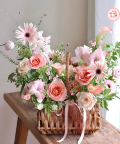 Tổng hợp mẫu giỏ hoa thiết kế mix