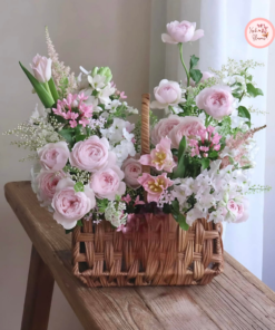 Tổng hợp mẫu giỏ hoa thiết kế mix