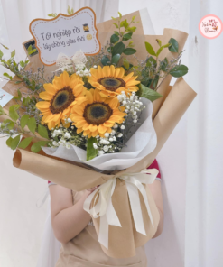 Bó hoa hướng dương mừng sinh nhât, tốt nghiệp