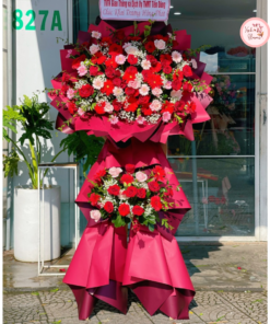 Tổng hợp kế hoa chúc mừng, hoa khai trương tone đỏ may mắn