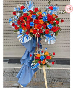 Tổng hợp kế hoa chúc mừng, hoa khai trương tone đỏ may mắn