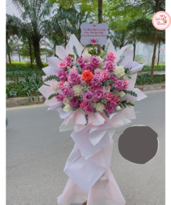 Tổng hợp kế hoa chúc mừng, hoa khai trương tone hồng dịu dàng