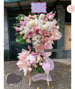 Tổng hợp kế hoa chúc mừng, hoa khai trương tone hồng dịu dàng