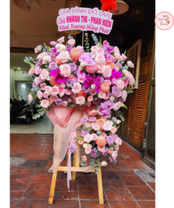 Tổng hợp kế hoa chúc mừng, hoa khai trương tone tím