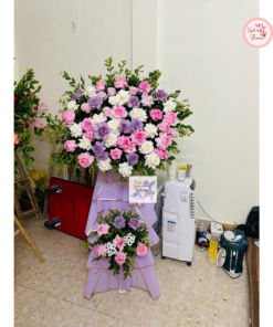 Tổng hợp kế hoa chúc mừng, hoa khai trương tone tím