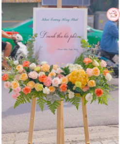 Tổng hợp kế hoa chúc mừng, hoa khai trương tone vàng