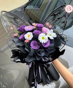 Bó hoa cánh bướm phối hoa xinh đẹp tuyệt vời