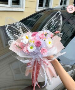 Bó hoa cánh bướm phối hoa xinh đẹp tuyệt vời