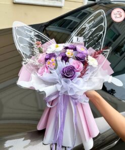 Bó hoa cánh bướm phối hoa xinh đẹp tuyệt vời